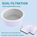Above Ground Pool Skimmer,No Installation Required, no Adjustable Bracket Required,Comes with 10 Filter Socks, Tri-Float Spin Pool Skimmer,This is the Latest Upgrade.
