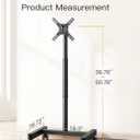 Perlegear Rolling TV Stand, Mobile TV Stand on Wheels for 13-50 inch TVs with Height Adjustment & 30° Tilt, Portable TV Cart with Wheels Holds 44lbs, Max VESA 200x200mm for Living Room, Bedroom