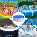 Solar Pool Cover 8 Ft Diameter Round Solar Blanket for Above Ground Inground Pools, Hot Tub SPA Bubble Wrap Pool Protector, 12 Mil Circle Thermal Covers Floating Blanket Mat for Swimming Pools
