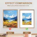 Prudiut 15 Pack 20x16 White Picture Mats, Frame Mattes for 11x14 Pictures Display Photo Frame Mat Core Bevel Cut Mat Board Show Kit for Photos, Prints, Artworks