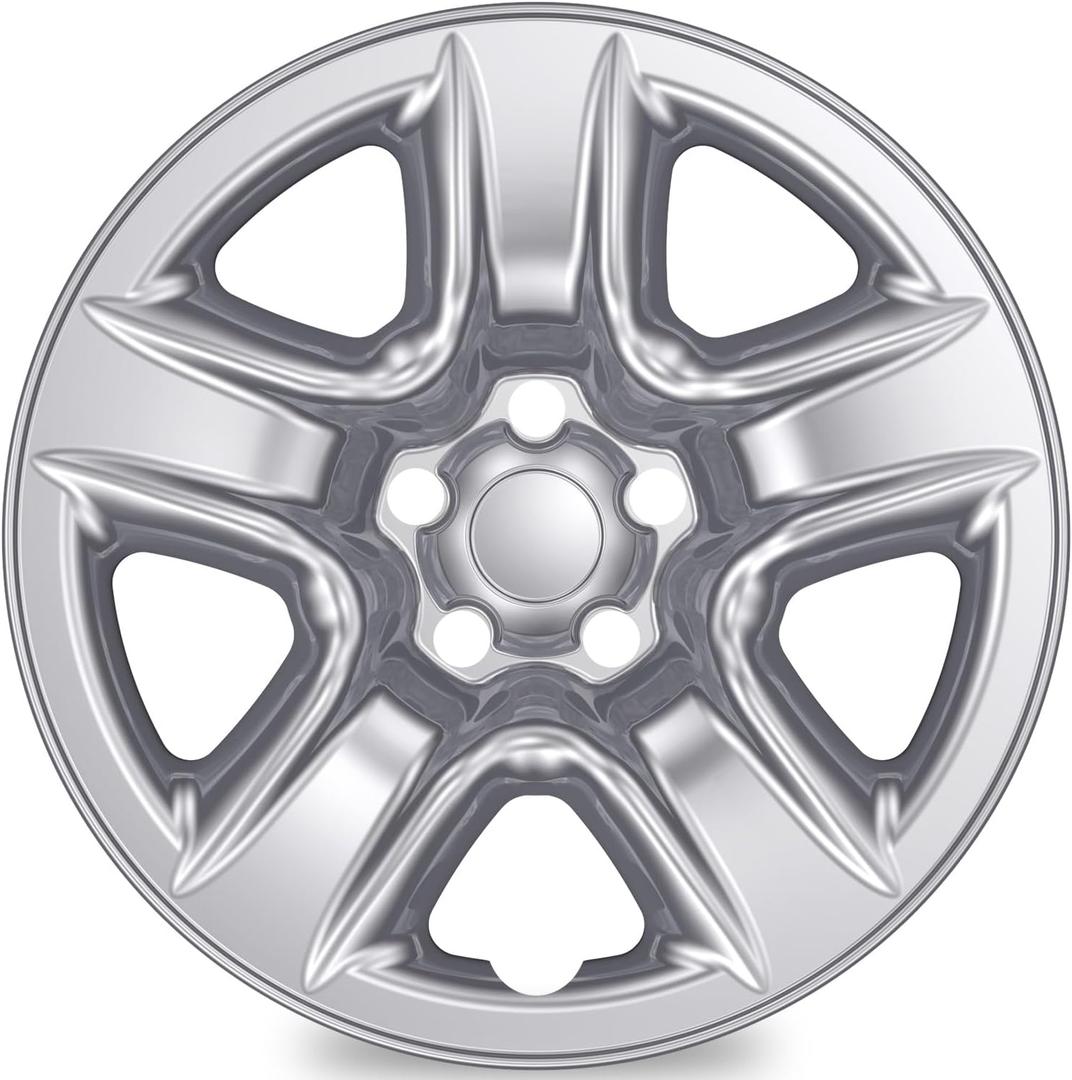 TangMiGe 4-Pack Wheel Skins Compatible with Toyota RAV4 2006 2007 2008 2009 2010 2011 2012, 17 inch 17", Hubcaps Wheel Covers (Bright Silver)