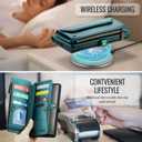 for Samsung Galaxy Note 10 Plus Case, Crossbody Wallet Phone Case with RFID Blocking Kickstand Anti-Drop Wireless Charging 10 Card Slots, PU Leather Shoulder Bag Clutch Adjustable Strap, Blue Green