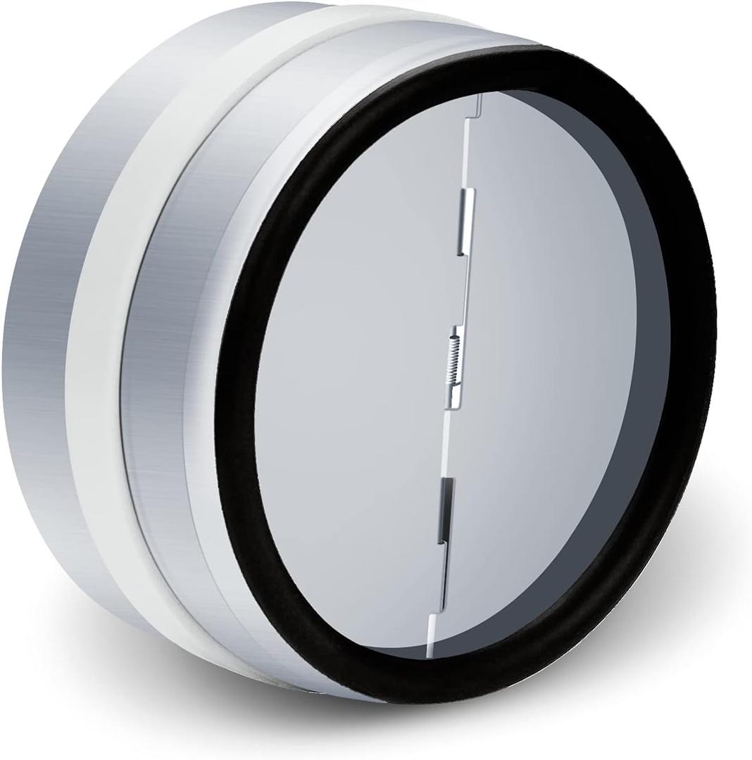 FRESH SPEED 4-Inch Backdraft Damper Shutter Inline Spring Loaded for Dryer Duct 