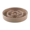 Havniva 8.2inch Ceramic Slow Feeder Dog Bowl for Medium and Large Breed, Puzzle Dog Food Dish, Anti-Gulping, Pet Slow Feeder Bowl, Stop Bloat, Preventing Choking (Single Bowl-Brown Coffee)