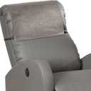 Recliner Headrest Protector, Non Slip Waterproof Headrest Cover, Leather Recliner Headrest Cover for Sofa, Furniture, Living Room, Office Chair 17x27 in(Taupe)