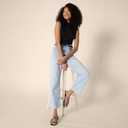 Amazon Essentials womens Flat Strap Sandals (5, Black Patent)