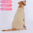 LovinPet UPF 50+ Dog Sun Protection Shirt for Dogs, 4-Way Stretch Nylon, Lightweight Anti-Static Quick-Dry UV Layer, Indoor Shedding Control and Winter Base Layer,Beige White,XL