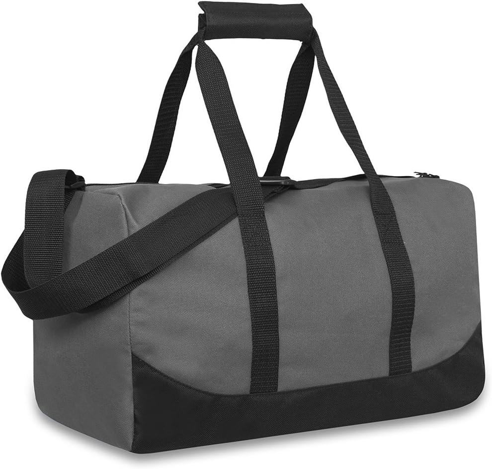 30 Liter, 17 Inch Canvas Duffle Bags for Men and Women  Travel Weekender Overnight Carry-On Shoulder Duffel Tote Bags (Grey)