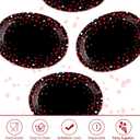 50 Pcs Black and Red Oval Plates 10" x 12" Large Graduation Party Plates Disposable Heavy Duty Red Dot on Black Paper Plates for Congrats Grad Holiday Fiesta Wedding Birthday Party Decorations