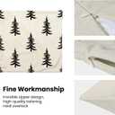 CXMEIFLY Christmas Pillow Covers 16x16 Inch Set of 2 Cream Black Christmas Tree Decor Throw Pillows Winter Xmas Holiday Outdoor Cushion Cases for Couch Bed Decorations