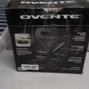 OVENTE Electric Sandwich Maker with Non-Stick Plates, Indicator Lights, Cool Touch Handle, Easy to Clean and Store, Perfect for Cooking Breakfast, Grilled Cheese, Tuna Melts and Snacks, Black GPS401B