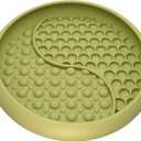 Lick Mat for Dogs, Silicone Slow Feeder Licking Mat with Non-Slip Suction Cups, Freeze-Friendly Lick Bowl for Enrichment Play, Anxiety Relief & Keeps Busy (8.0" x 1.4" Green)