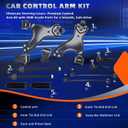 10Pc Front Lower Control Arm Kit w/Ball Joint Fit For 08-17 Bu-ick Enclave, 09-17 Chevy Traverse, 07-16 GM-C Acadia, Outer Inner Tie Rod End, Sway Bar Link (# K621231 K750155 EV800572 ES800286)