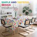 6 Pack Happy Birthday Plastic Tablecloths,108" x 54"Rectangle Disposable Table Covers for Picnic Birthday Wedding Parties (Balloon)