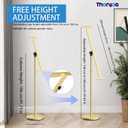 Display Stand Sign Holder, Heavy Duty Multi-angle Adjustable Metal Painting Easel Stand Height Up to 63 Inches Poster Stand with Round Base Fit Wedding,Restaurant or Business (Golden)