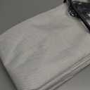 INOVADAY 100% Blackout Curtains for Bedroom, Black Out Curtains 96 Inch Long, Clip Rings Linen Blackout Drapes, Thermal Insulated Room Darkening for Living Room, 2 Panels - Beige,W50xL96