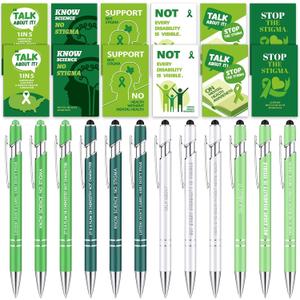 Geyee 24 Pcs Mini Mental Health Awareness Notepads and Pens Bulk Mental Health Awareness Items Gifts Stop The Stigma Notebooks Green Ribbon Ballpoint Pens for Classroom Home Office Charity Favors Geyee 24 Pcs Mini Mental Health Awareness Notepads and Pens Bulk Mental Health Awareness Items Gifts Stop The Stigma Notebooks Green Ribbon Ballpoint Pens for Classroom Home Office Charity Favors
