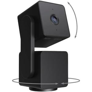 WYZE Cam Pan v3 Indoor/Outdoor IP65 1080P 360 Pan/Tilt/Zoom Wi-Fi Smart Home Security Camera with Motion Tracking for Baby & Pet, Color Night Vision, Works with Alexa & Google Assistant, Black