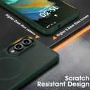 Oterkin Magnetic for Samsung Galaxy S25 Edge Case Matte, S25 Edge Phone Case Compatible with MagSafe Frosted Translucent Shockproof Anti-Scratch Slim Fit Case Military Grade Protection (Dark Green)