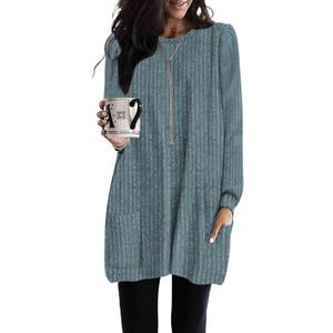 Naggoo Long Sleeve Tunic Tops for Women Loose Fit Dressy Tunic Sweaters to Wear with Leggings Long Shirts with Pockets M-3XL (M)