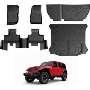 Floor Mats for 2014-2018 Jeep Wrangler JK 4-Door Accessories