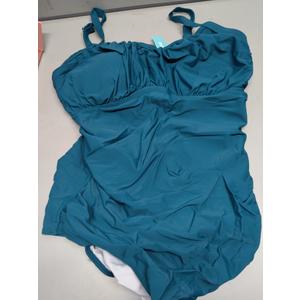 Aqua Eve Plus Size Swimsuit for Women Tummy Control One Piece Bathing Suit Vintage Swimwear. Size 14W