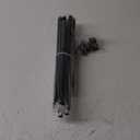 Curtain Rods for Windows 66 to 120 Inch(5.5-10 Feet),3/4" Diameter Black Drapery Rods with Square Finials,Size:36-120 Inch,Matte Black