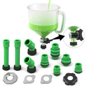 SWANLAKE No-Spill Coolant Funnel Kit,Spill Proof Funnel Bleeder with Adapters.Universal Fitment15Pcs.