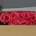 Hotop 20 Pcs Artificial Rose Flowers with Long Stem,Real Touch Silk Realistic Plastic Bouquet Roses Bulk for Home Decor Bridal Wedding Party Table Centerpieces Decorations(Hot Pink)