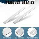 Zonon 2 Pcs 6061 Aluminum Flat Bar 1/8 Thickness x 1'' Width x 24 '' Length General Purpose Plate Metal Aluminum Bar