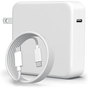 Mac Book Pro Charger 100W USB C Charger, Foldable Fast Charger for MacBook Pro/Air 16 15 14 13 Inch, New iPad-Pro, Samsung Galaxy and All Type-C Device, 6.6ft C to C Cable Included