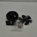 Easywave Oscillating Wood Stove Fan: Fireplace Fan with Wood Stove Magnetic Thermometer - 6 Blades Heat Powered Stove Fan for Wood/Log Burner/Fireplaces