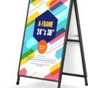 Relx A Frame Signs 24x36 Inch Outdoor, Heavy Duty Sandwich Board Signs, Double-Sided A Frames Sign Holder Business for Outside(Frame only).
