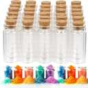 30 PCS Mini Glass Bottles, 10ml Small Glass Bottles, Vials Cork Stoppers, Spell Jars DIY Message Decoration Mini Vials for Party, Art Crafts, DIY Projects, Wedding Favors