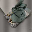 Yoofoss Pack and Play Sheets Fitted, Mini Crib Sheets 2-Pack for Pack N Play Mattress, Stretchy Playard Sheet, Soft and Breathable Green+Giraff