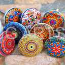 20 x Mix Vintage Look Flower Ceramic Knobs Door Handle Cabinet Drawer Cupboard Pull Mandala Xfer New