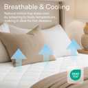 Niagara Cotton Mattress Pad Queen 60x80 - Non Noisy Cooling Breathable Ultra Plush Absorbent Protector Extra Deep Fits 20 Inches Deep Mattress