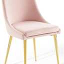 Modway Viscount Modern Accent Performance Velvet Dining Chair, Pink