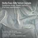 HiEnd Accents Stella Faux Silk Velvet Lumbar Pillow, 14x42 inch, Light Blue, Romantic Western Modern Traditional Style Luxury Bedding, Decorative Throw Pillow