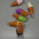 Seenelling 6 Pcs Simulated Ice Cream Artificial Lifelike Fake Ice Cream Cone Fake Food Model for Home Kitchen Cabinet Showcase Desk Shops Summer Display Photography Props Party Decoration