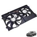 Engine Dual Radiator Condenser Cooling Fan Replacement for Golf 2010-2013 Replacement for Rabbit 2.5L 2006-2009 Replacement for VW3120100