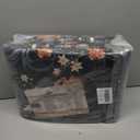 5x7 Washable Rug Vintage Floral Botanical Area Rug Non Slip Low Pile Large Rugs for Living Room, Bedroom, Farmhouse, Dining Room, Kids Playroom, Black