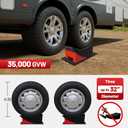 HOXWELL Leveling Blocks for RV, 2 Packs Camper Leveling Blocks System with Anti-Slip Mat, Lift Up to 6.3" Car Ramp for Changing Tires with Carry Bag, Fits Heavy Duty Dual Axle Travel Trailer RV Camper