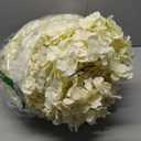 Subacy 6 PCS Artificial Hydrangea Flowers, Faux Silk Hydrangea with Long Stems, Home Wedding Decor, Table Centerpieces, Party Decorations(Champagne)