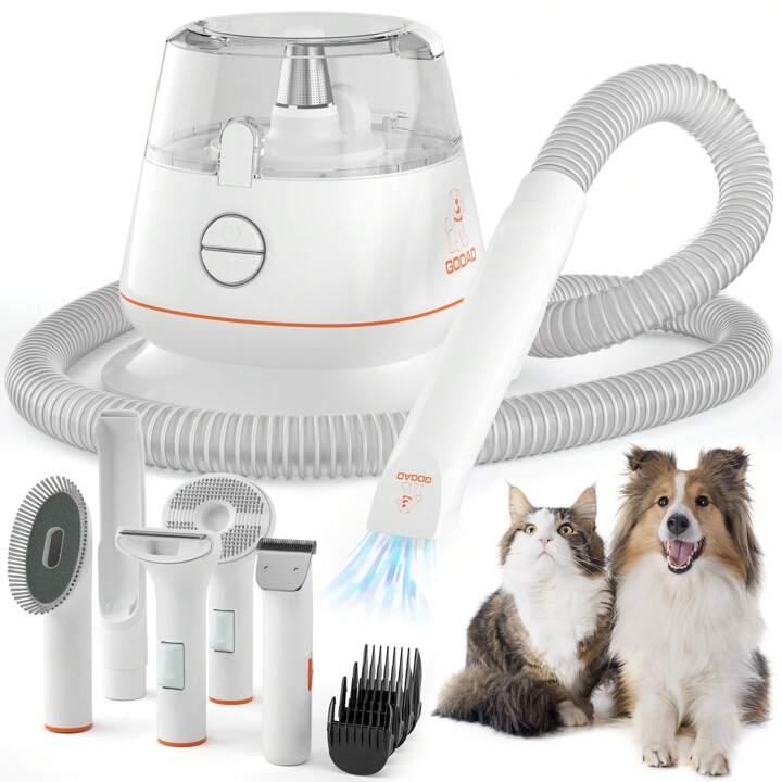 Gooad Dog Hair Vacuum & Pet Grooming Vacuum,Dog Clippers , Dog Brush For Shedding With 5 Pet Grooming Tools, Low Noise Dog Grooming Kit,Dog Hair Trimmer, Dog Hair Remover Pet Grooming Supplies