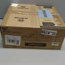 LEDIARY Caged Low Profile Ceiling Fans with Lights and Remote, Rustic Square Flush Mount Ceiling Fan, 6 Speed and Reversible, Small Farmhouse Bladeless Ceiling Fan for Bedroom, Kitchen, Dining Room (Wood Grain)