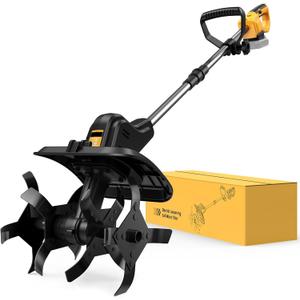 Cordless Tiller Cultivator for Dewalt 20v Max Battery, 360RPM,11.8In Tilling Width 8.6In Depth, Electric Tiller for Gardening, Battery Powered Tiller for Soil Cultivation/Lawn (Battery Not Included)