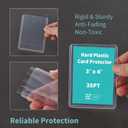 Binditek 200 Pack 3" x 4" Hard Plastic Card Protectors and Sleeves Bundle, Includes 100 Rigid 35PT Card Protectors and 100 Penny Sleeves for Sports, Trading, Baseball, Football