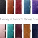 SUANPOT Compatible with Samsung Galaxy S25 Edge Wallet case with RFID Blocking Credit Card Holder,Flip Book PU Leather Protective Cover Women Men for Samsung S25 Edge case Blue Green