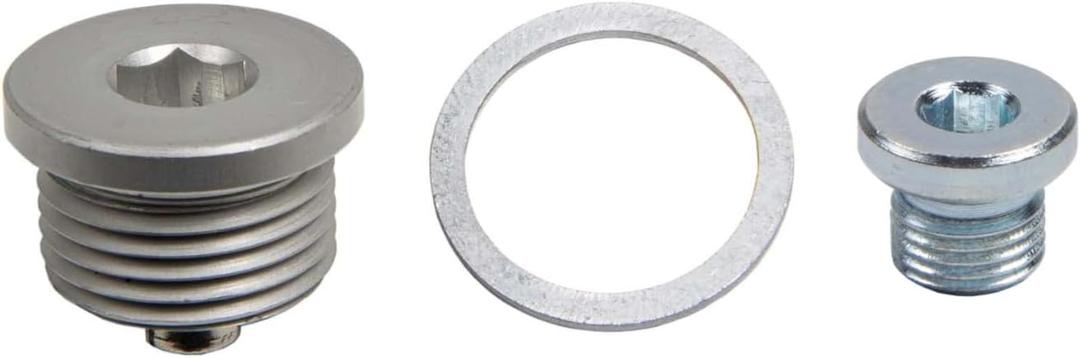 Magnetic Oil Drain Plug, Gasket Ring and Oil Drain Plug M10 (Set) for Motorcycle Compatible with BMW F 650/700/ 800 GS/Screw P:11138359126/ Gasket R: 07119963252/ Oil Drain P:11117728742
